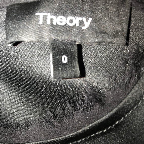 Theory NWT Black Corset Satin Mini Dress Sz 0 $455 - Picture 8 of 8